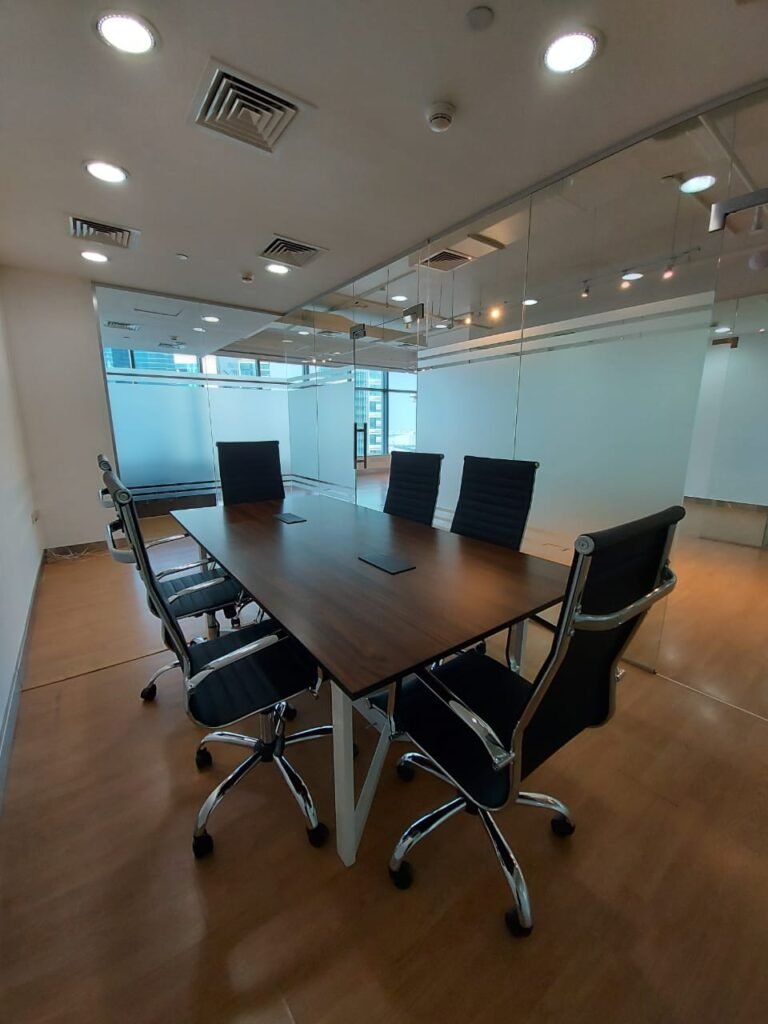 Meeting Table with Metal Legs 